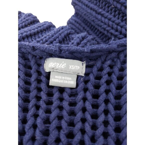 Aerie  Women's Blue cardigan open knit open front long sleeve Size XS - Picture 6 of 8